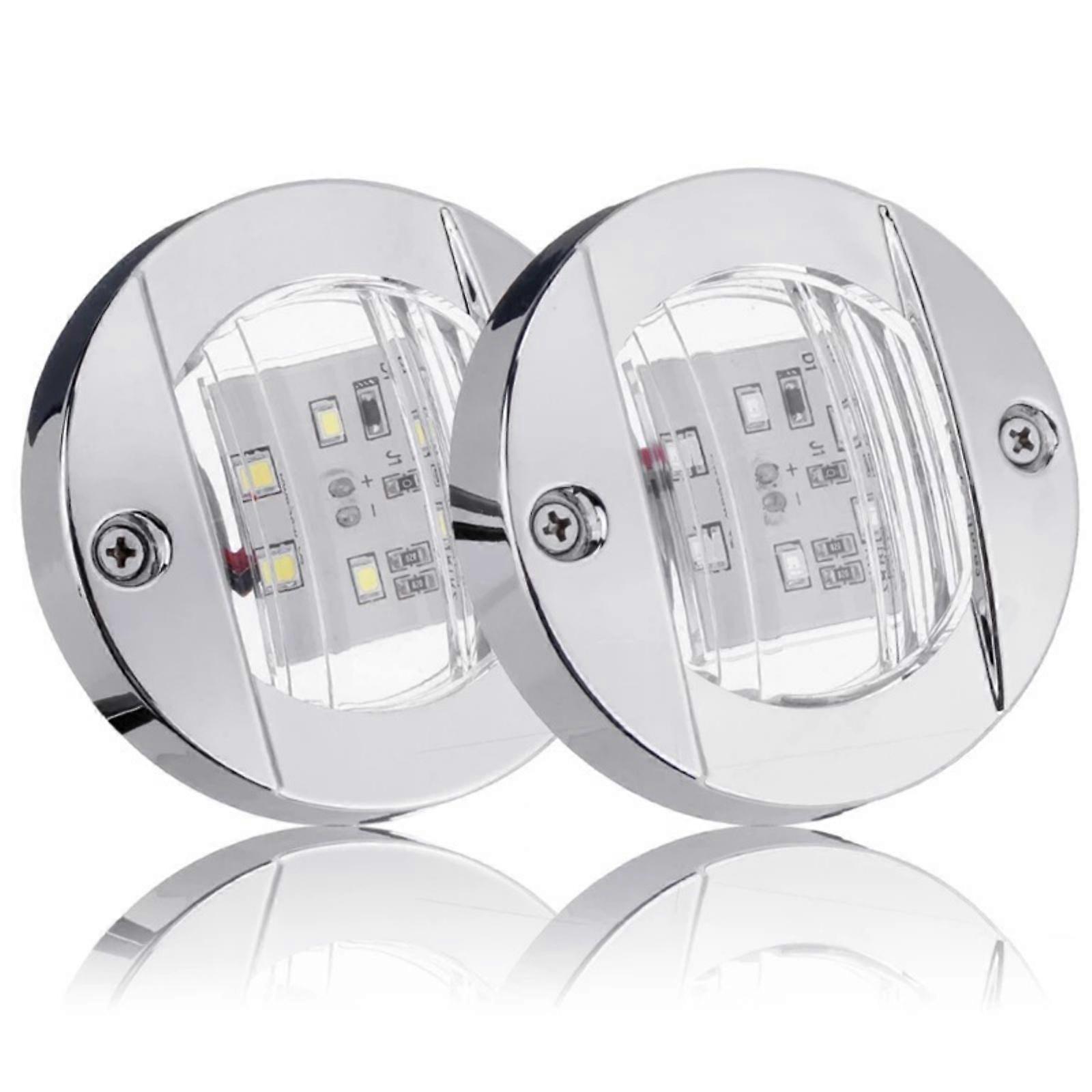 2x Runde Marine Boot Navigationslichter LED Boote Heck Heck Anker Licht FT