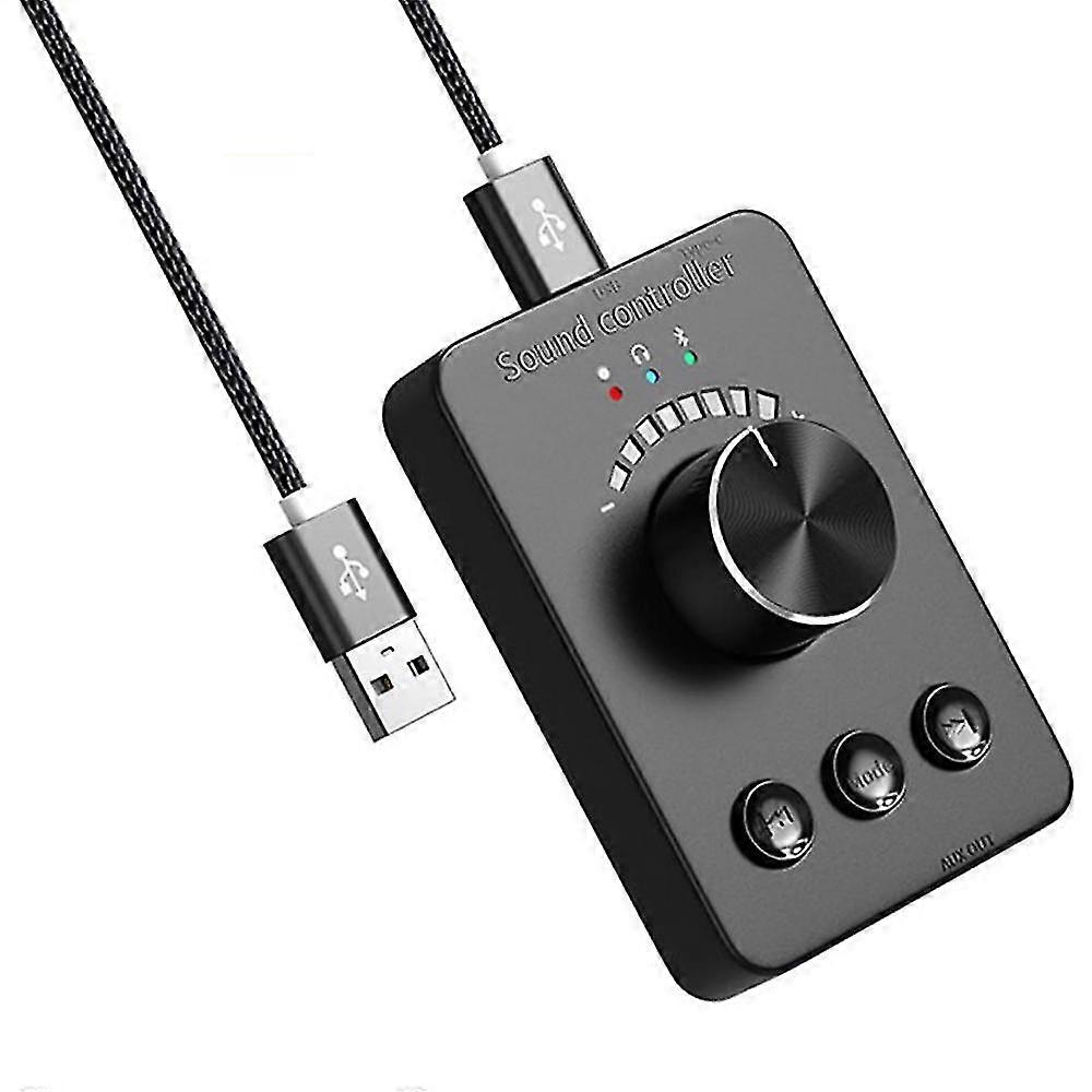Usb Volume Controller, External Usb Sound Card, Bluetooth 5.1 Transmitter, Driver-free (for Windows