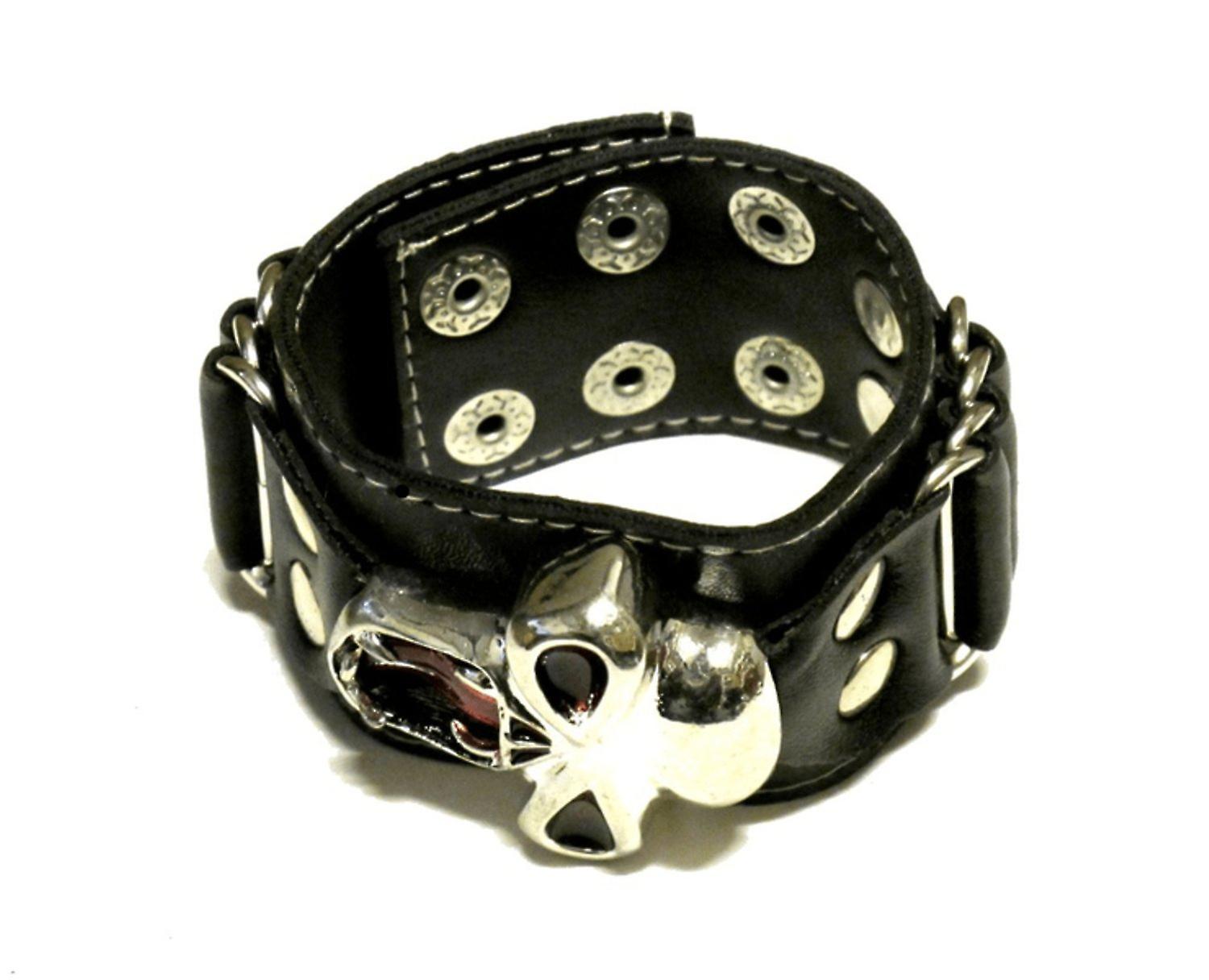 Leather bracelet with monster 