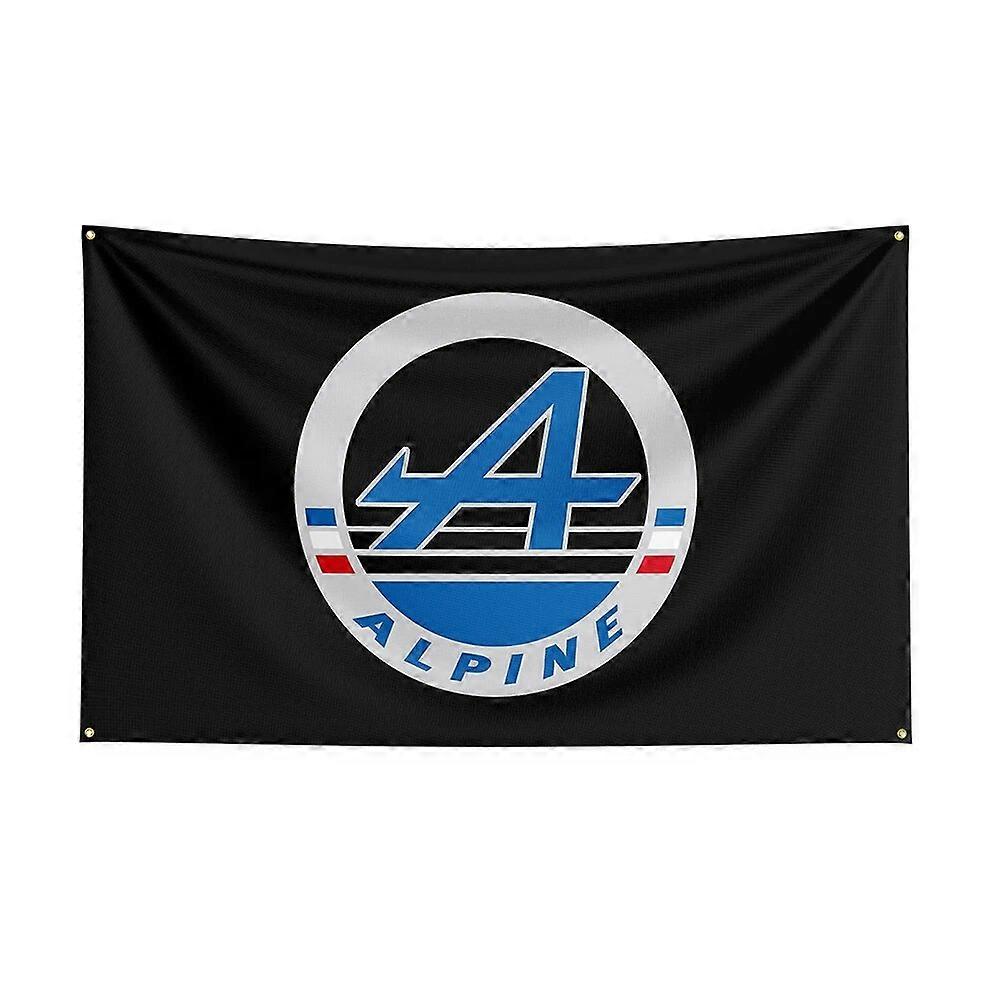 90X150Cm Bendera Alpine Poliester Dicetak Spanduk Mobil Balap untuk Decor1