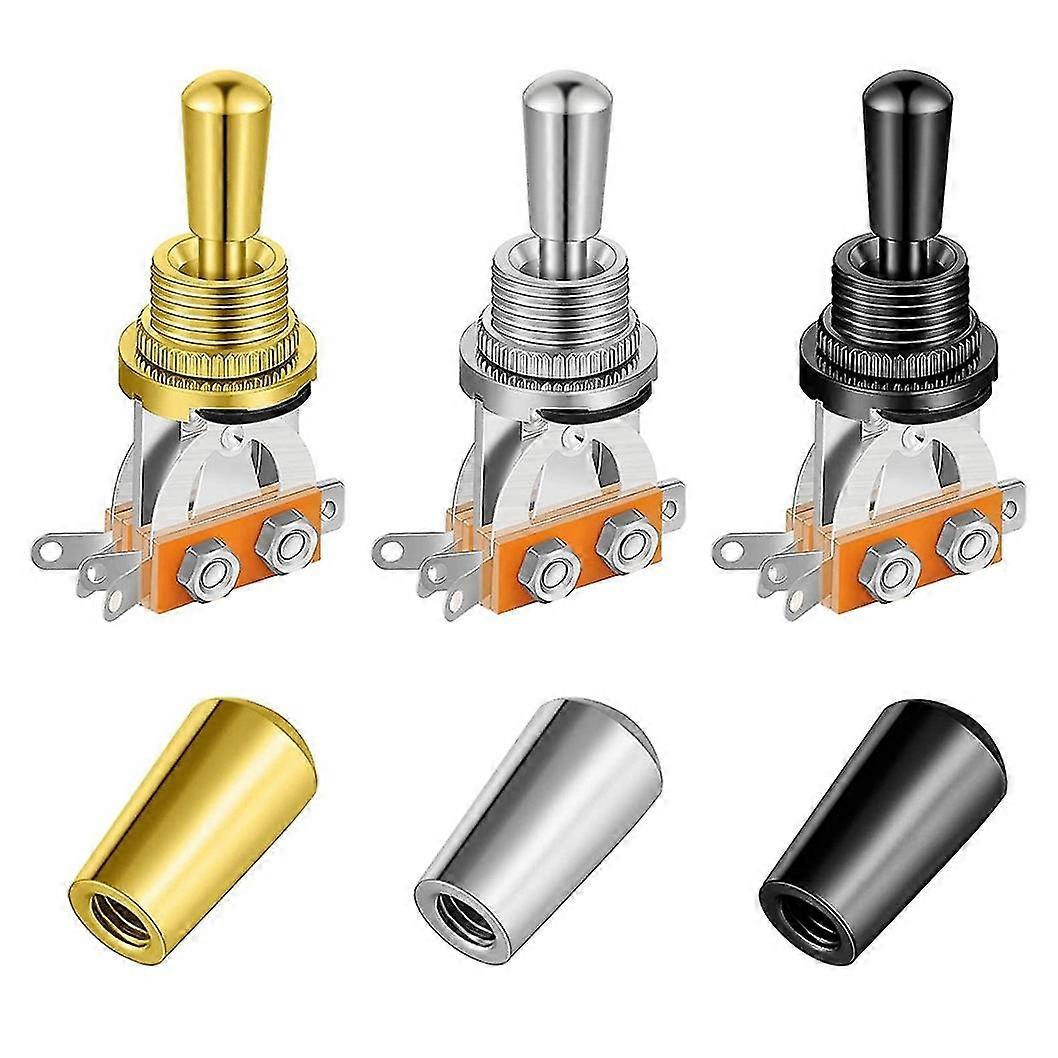 3 Pcs Electric Guitar Pickup Selector Switch 3 Way Toggle Switch With Metal Guitar Toggle Switch Ca