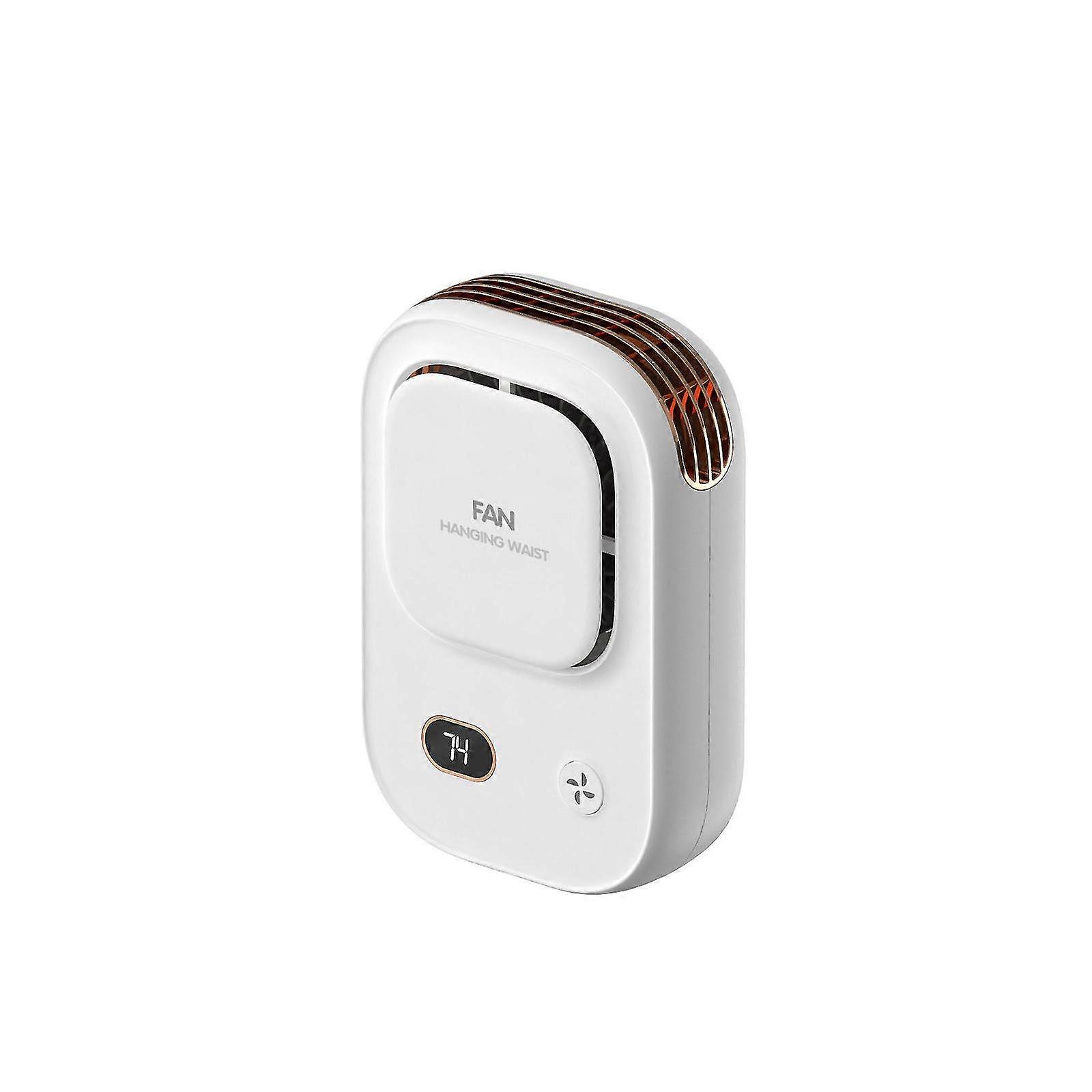 New Lazy Cervical Fan Bladeless USB Charging Mini High Wind Hanging Bladeless Waist Hanging Small Fan FLYE243764