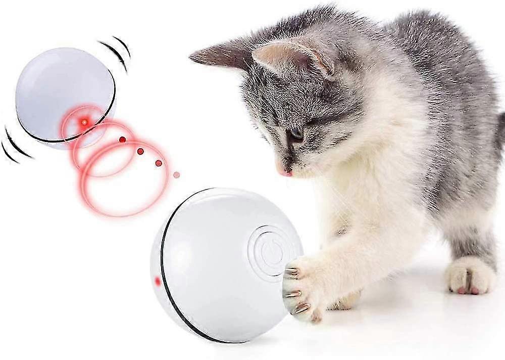 Rechargeable Automatic Roller Ball Interactive Cat Toys Led Lights Entertainment Pet Toys Cat Sports Chasers