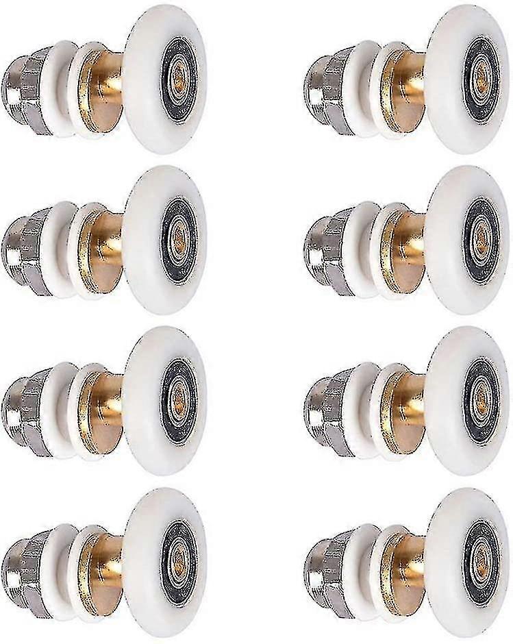 Duschdörr - Rullhjul för duschdörr skjuthjul dörrrulle reservhjul 8st 23mm
