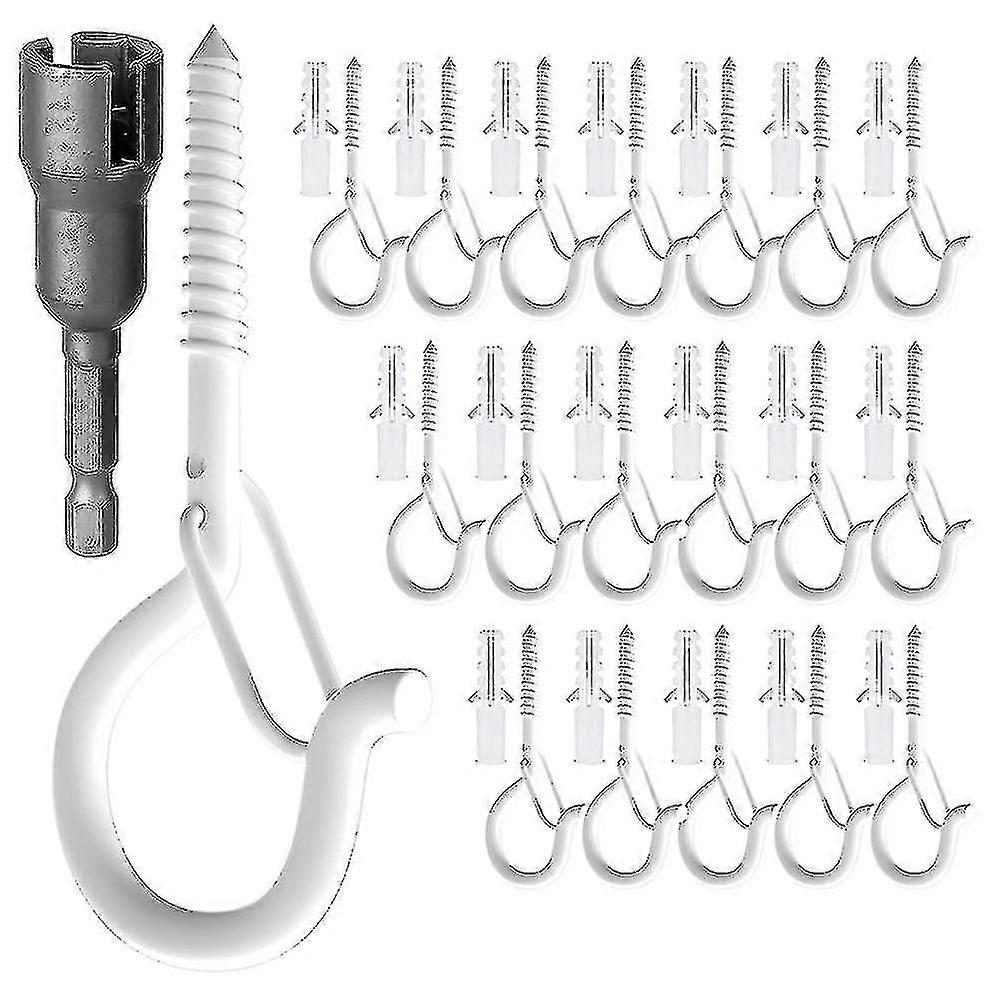 18 Pack String S Screw Hook For Plant Baskets, Mes