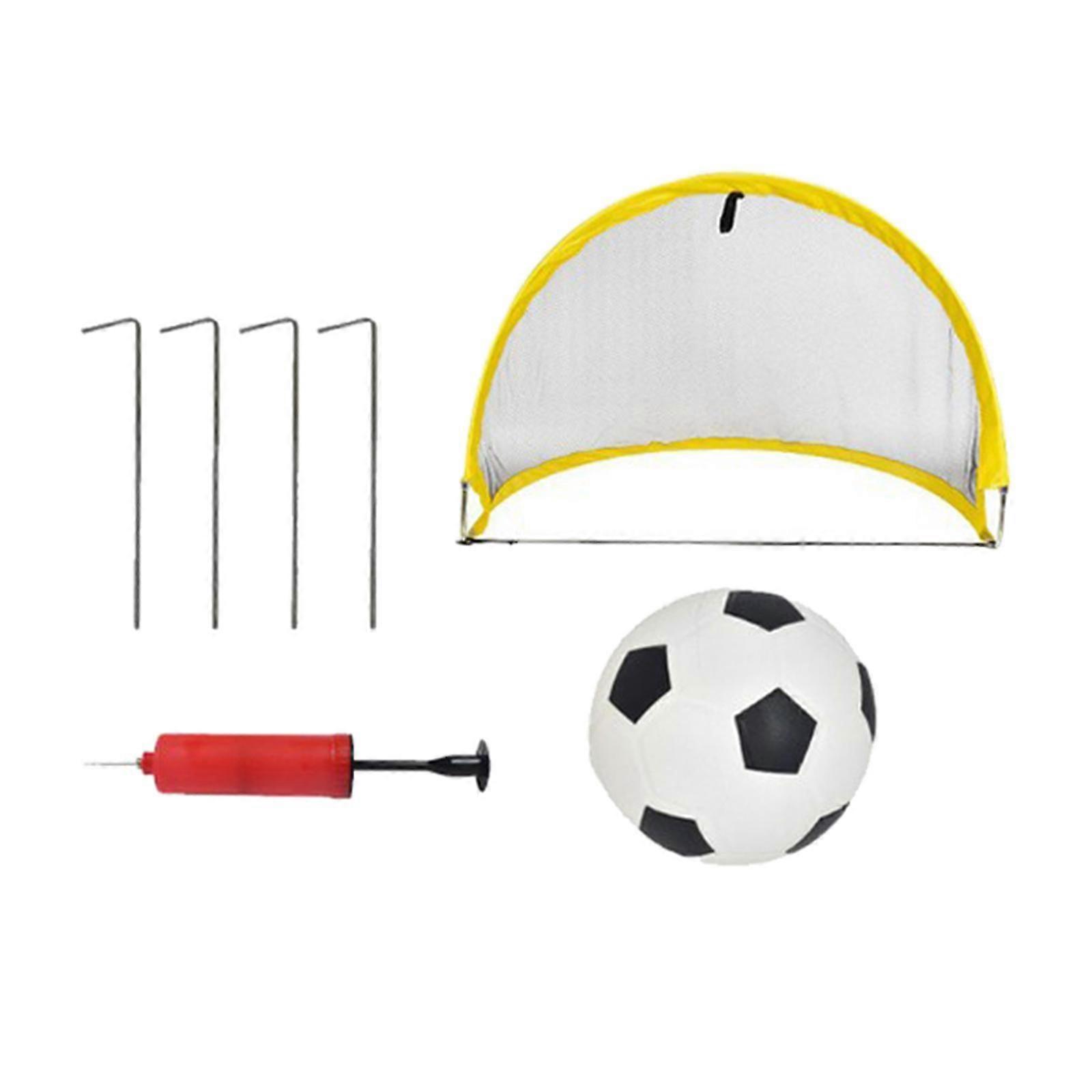 Pop-up Soccer Goal Premium Pliable Durable Jaune Portable Objectifs Filets 120cm