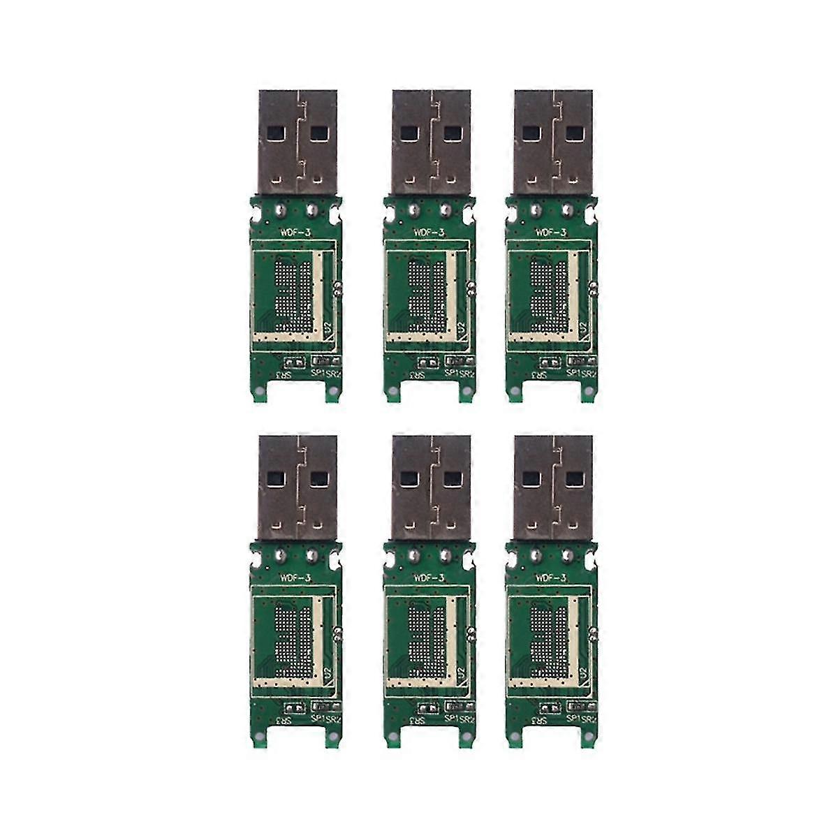 6pcs Usb 2.0 Emmc Emcp Adapter 162 186 Pcb Main Board Module Without Flash Memory Emmc Adapter