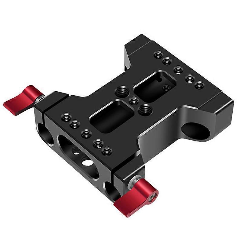 Multifunction Camera Base Plate with 15Mm Rod Rail Clamp for Dslr Camera Shoulder Rig Support Acces