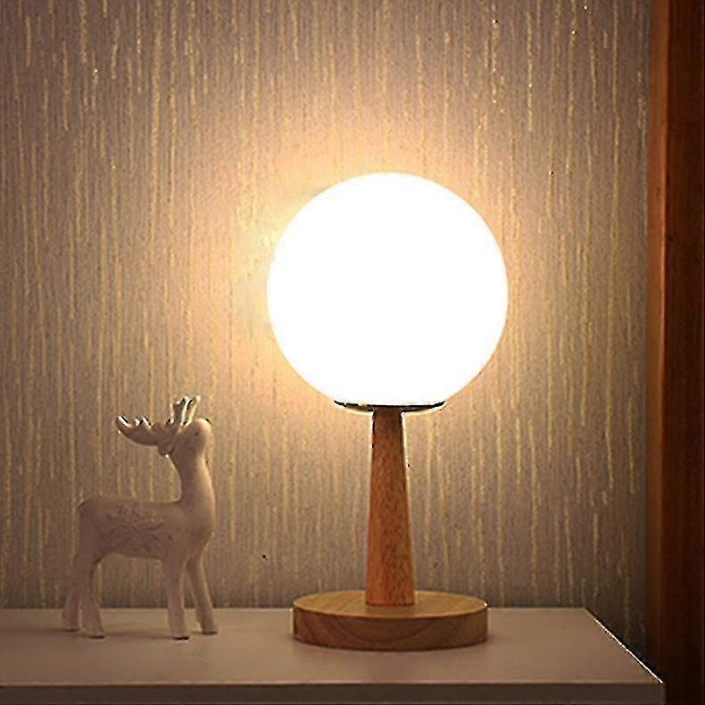 Cordless Table Lamp With Extendable Bamboo Base Led Warm White/white H28cm