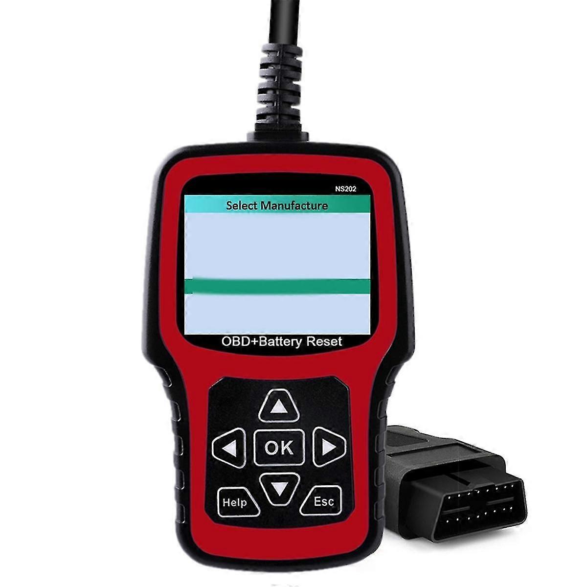 Ns202 batteriregistreringsverktyg+obd/eobd-diagnostik stöder 10 obd/eobd-testlägen för , , Mini,