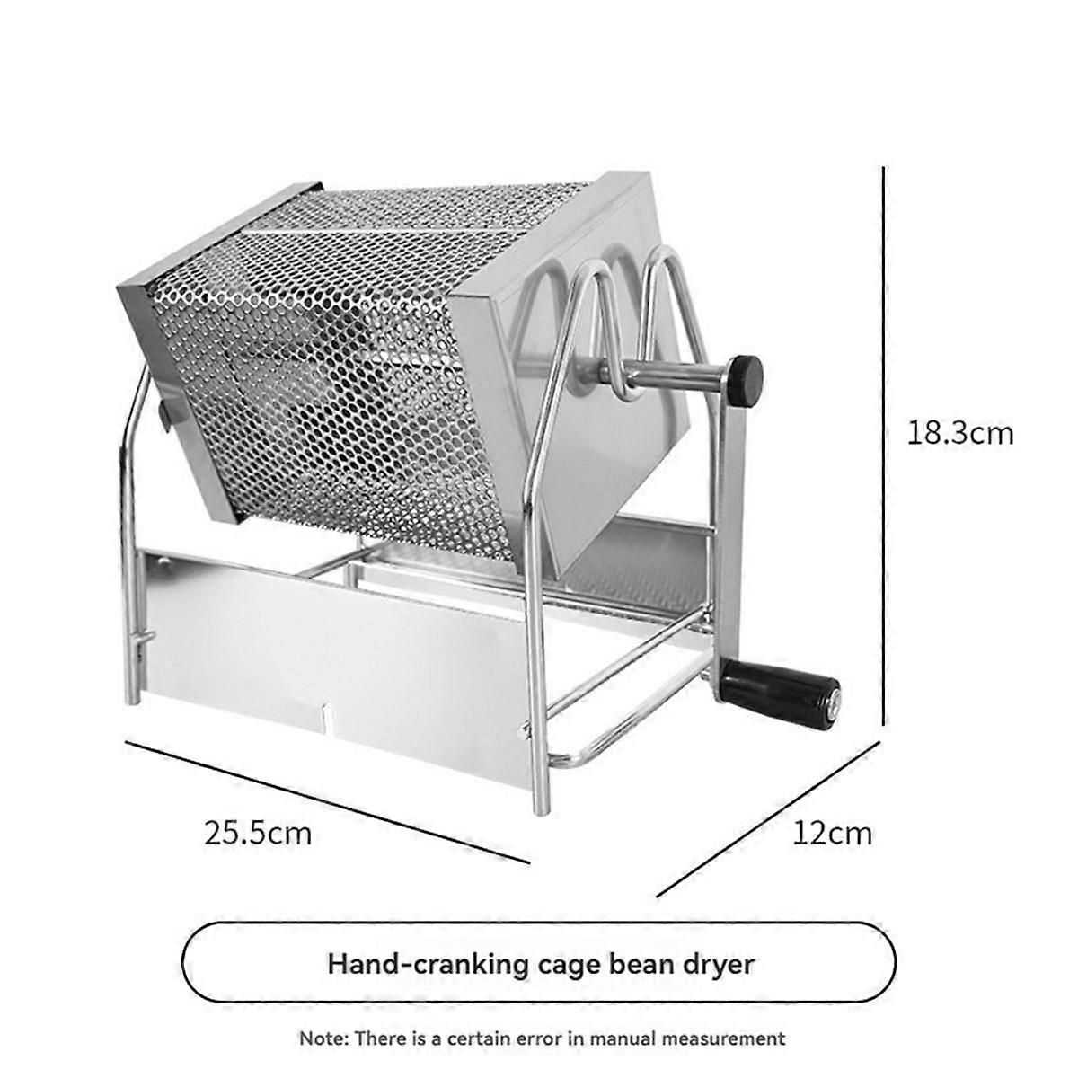 Manual Coffee Roaster Stainless Steel Drum Type Coffee Bean Roaster Machine Roaster for Grains Beans Peanuts Nuts