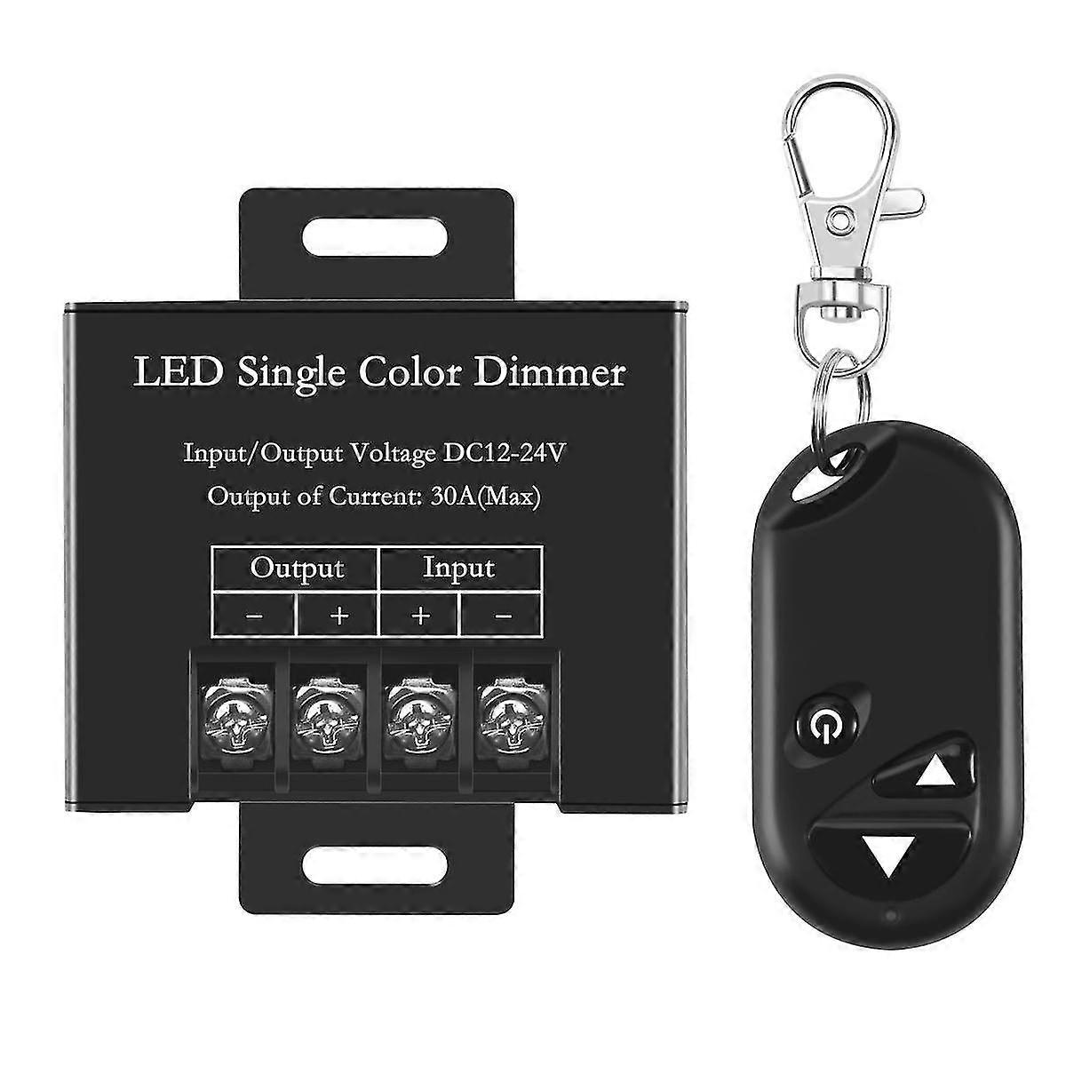 30A Single Channel Led Dimmer Controller με 3 κλειδί ασύρματο τηλεχειριστήριο Rf για μονόχρωμο 5050 3528 Led Striplight