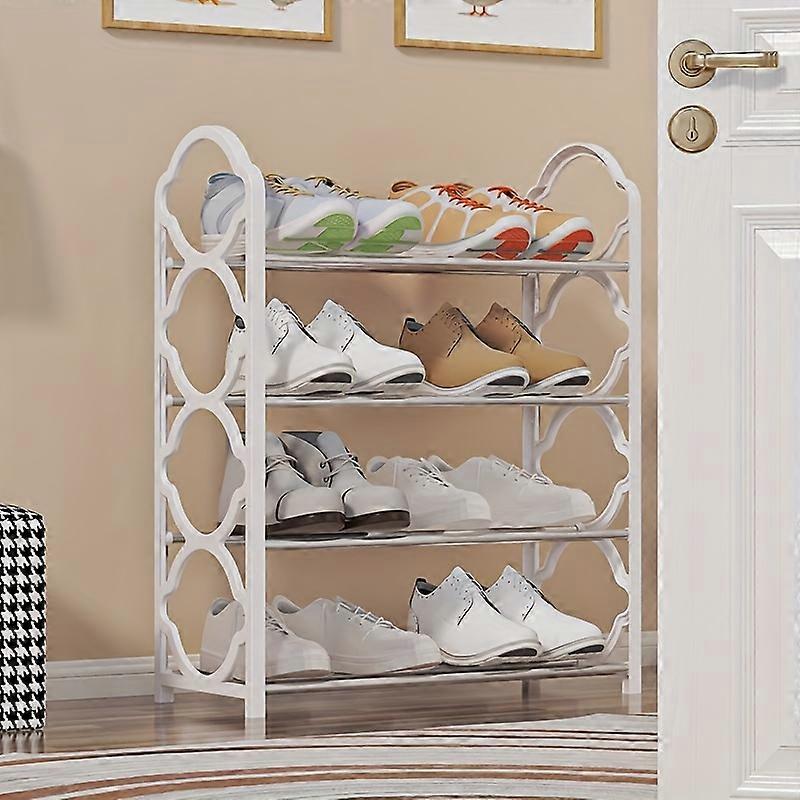 Simple four-tier shoe rack new simple doorway shoe storage rack student dormitory lace assembly removable shoe racks