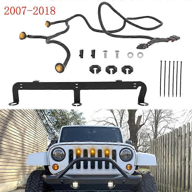 Pre-Runner LED Light Bar Kit Fit for 2007-2018 Jeep Wrangler JK Sport Sahara Rubicon, Waterproof Safe Nighttime Auxiliary Light