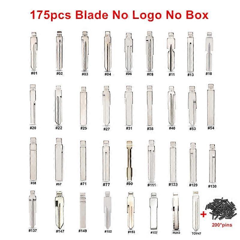 175pcs Car key Blank Flip Folding Remote KD VVDI Key Blade with 200pcs Pins for JMD VVDI KEYDIY KD Remote