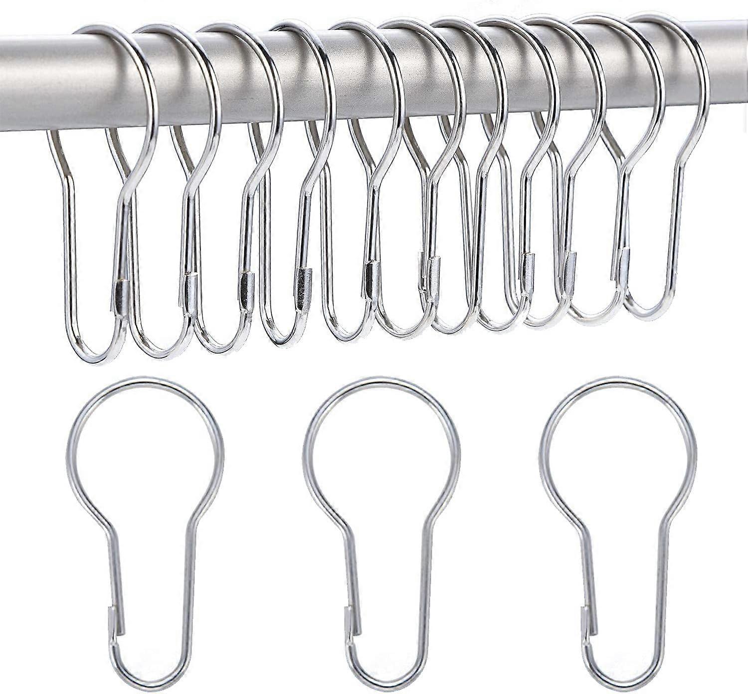 LEBQ 40 Pack Shower Curtain Rings Hanging Hooks for Sorting and Organization