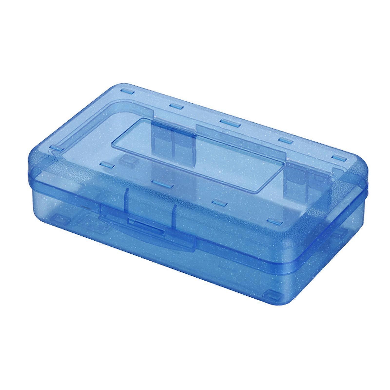 Plastic Large Capacity Pencil Boxes Clear Boxes With Lid Stackable Design