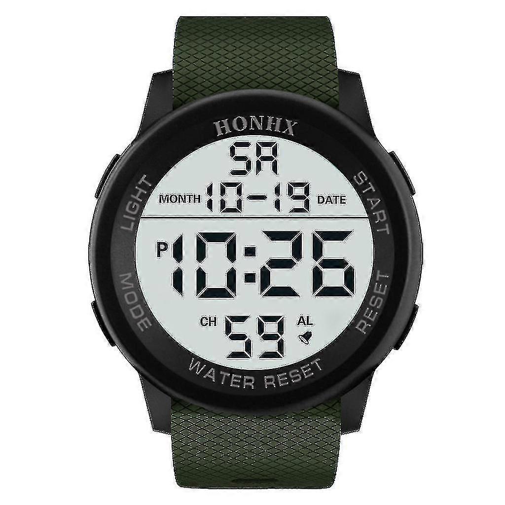 Hombres de lujo analógico digital militar deporte led impermeable reloj de pulsera