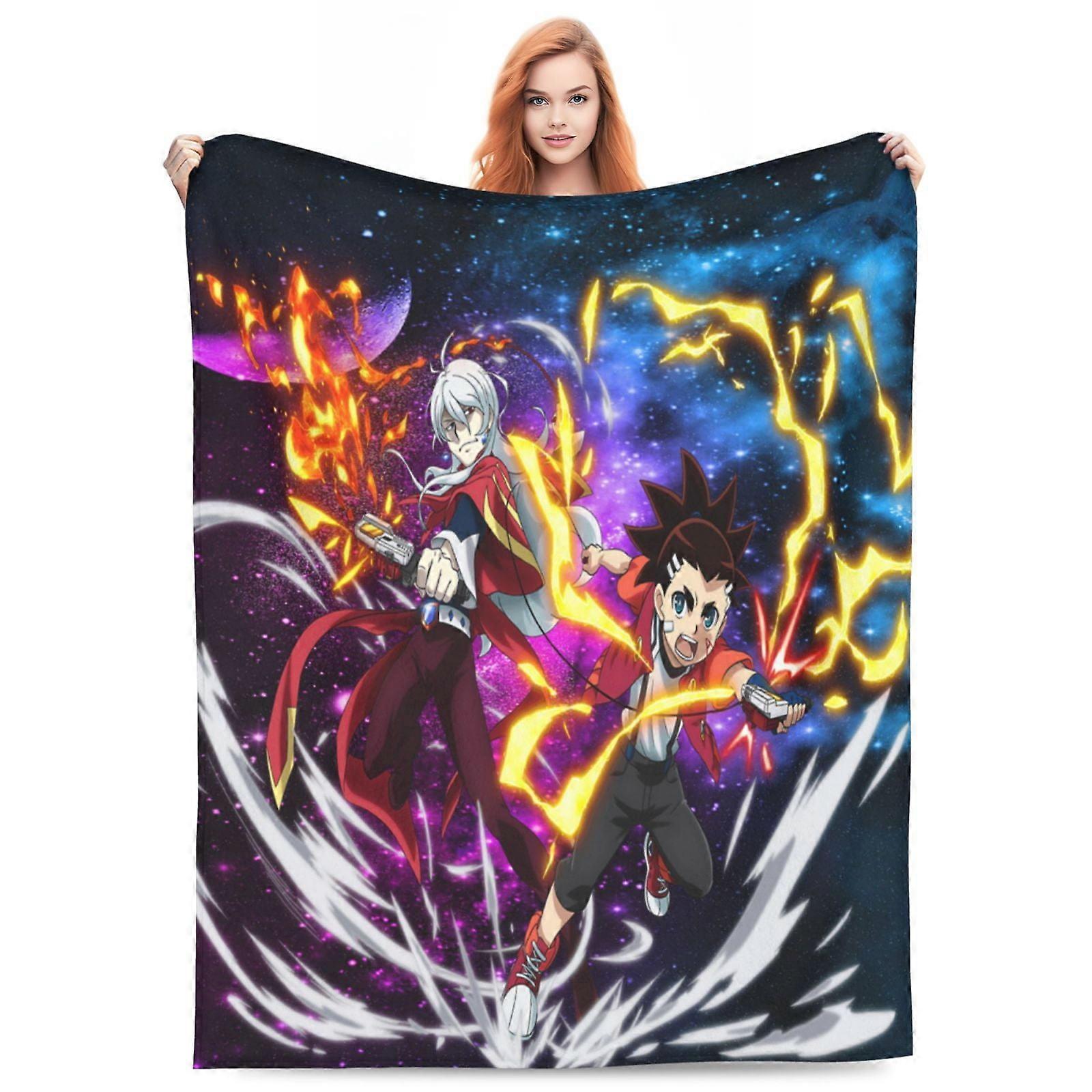Beyblade Burst Blanket Soft Cozy Fleece Throw Blanket Plush Lightweight Warm Fuzzy Flannel Blankets and Throws for Couch Sofa-KDE21271
