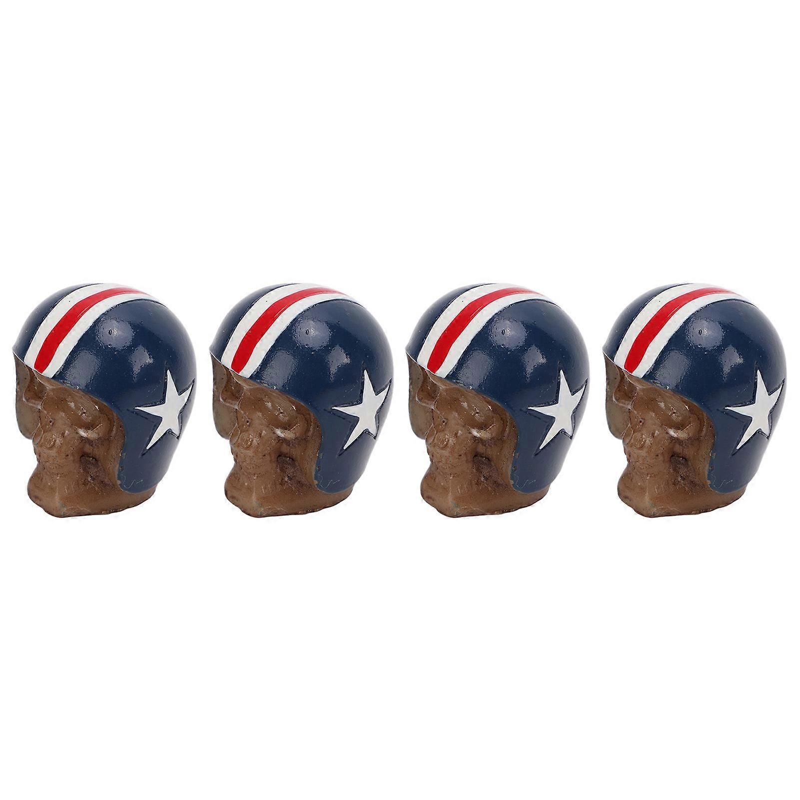 Skull Shape ABS Copper Tire Valve Stem Cap Covers Set for Universal Vehicular Use