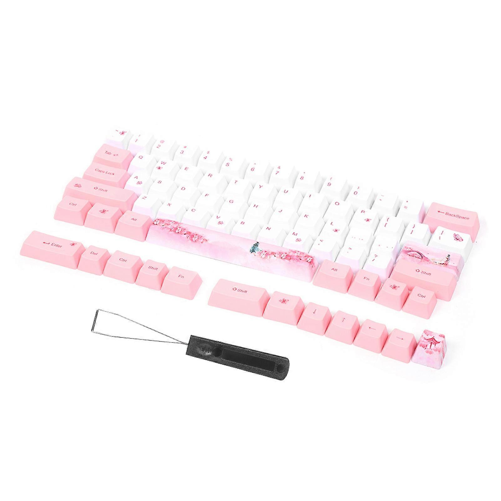 Sublimation Keycaps 73PCs PBT Mechanical Keyboard Accessory Cute Girl Pattern PC Parts