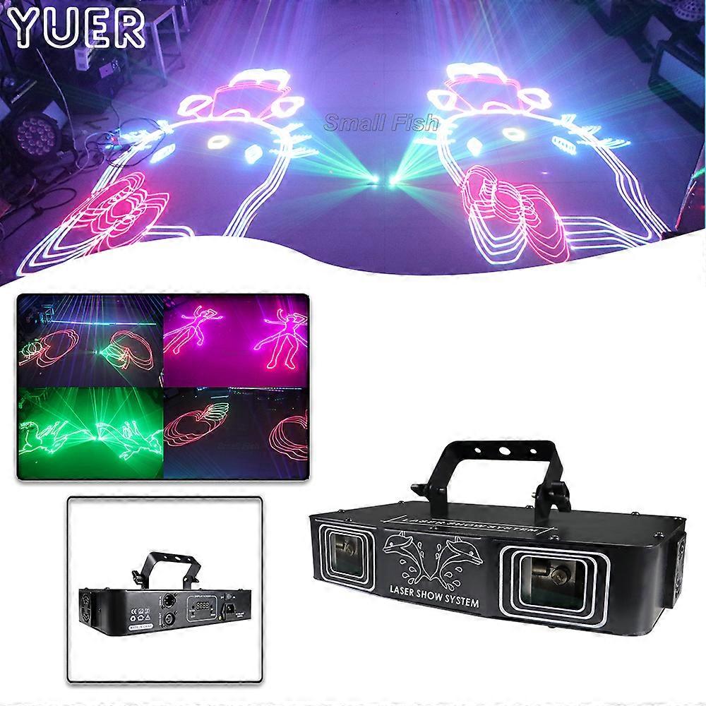 1000MW RGB 3IN1 Animation Effect Laser Light DMX512 6/12/22CH Voice Contro Stage Projector DJ Disco Party Dnace Floor Club