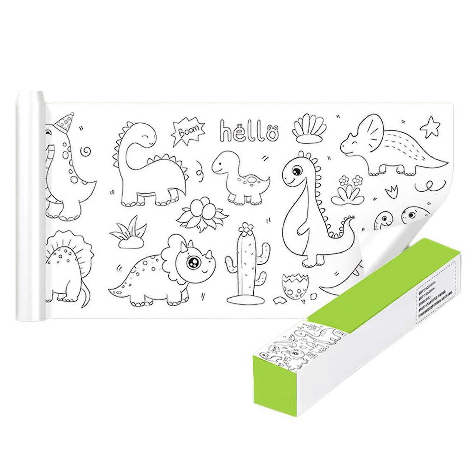 Childrens Drawing Roll Paper for Kids,Coloring Paper Roll DIY Painting Color Filling Paper,Children's Drawing Roll Sticky Drawing Art Paper Crafts, Va
