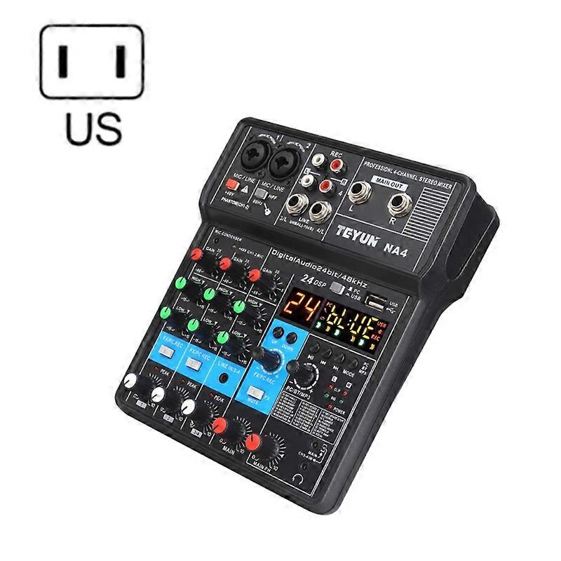 Audio Mixer Portable Sound Mixing Console USB Interface Computer Input 48V