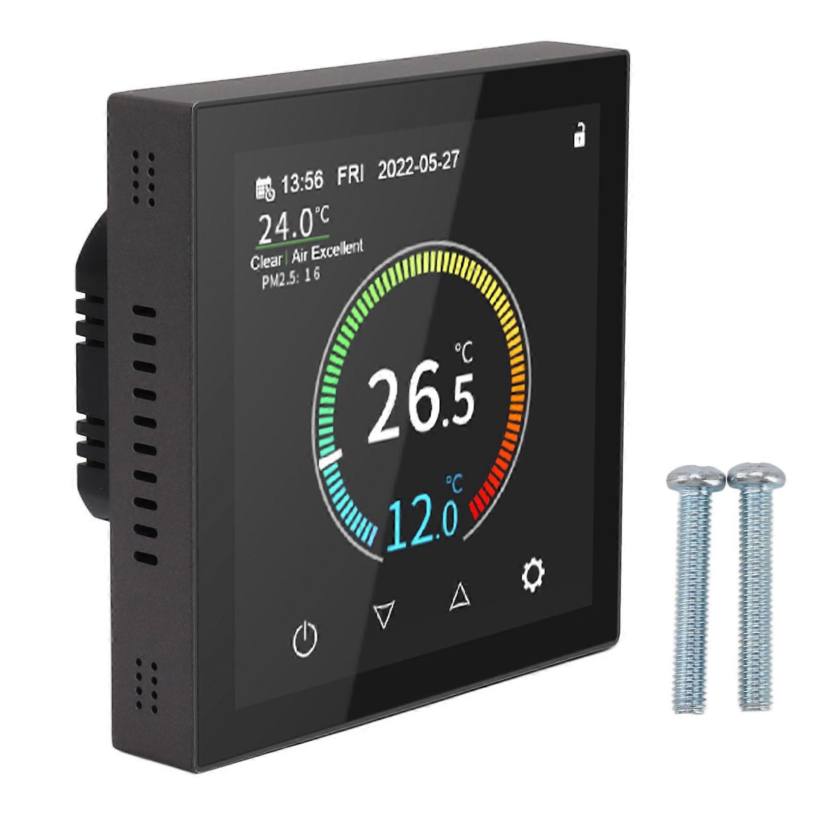 WiFi Smart Thermostat Digital Heating Thermostat IPS Screen Wall Mount Accurate Temperature Control with Backlight 90240V