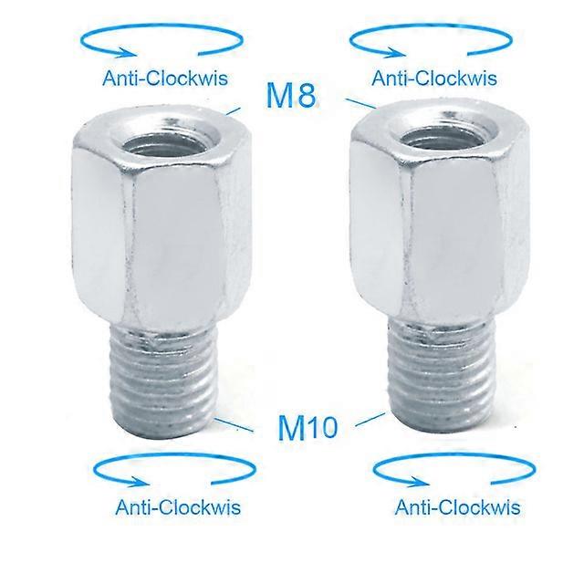 Pair Scooter Motorcycle Rear Mirror Adapters M10 10MM M8 8MM 6MM Clockwise Anti-clockwise Right Left hand thread Changing Screw
