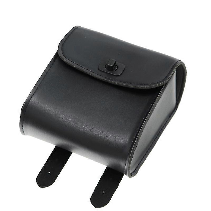 MoFlyeer Universal Motorcycle Handlebar Sissy Bar Saddlebag Side Bag PU Leather Tool Bag For Honda Kawasaki Yamaha