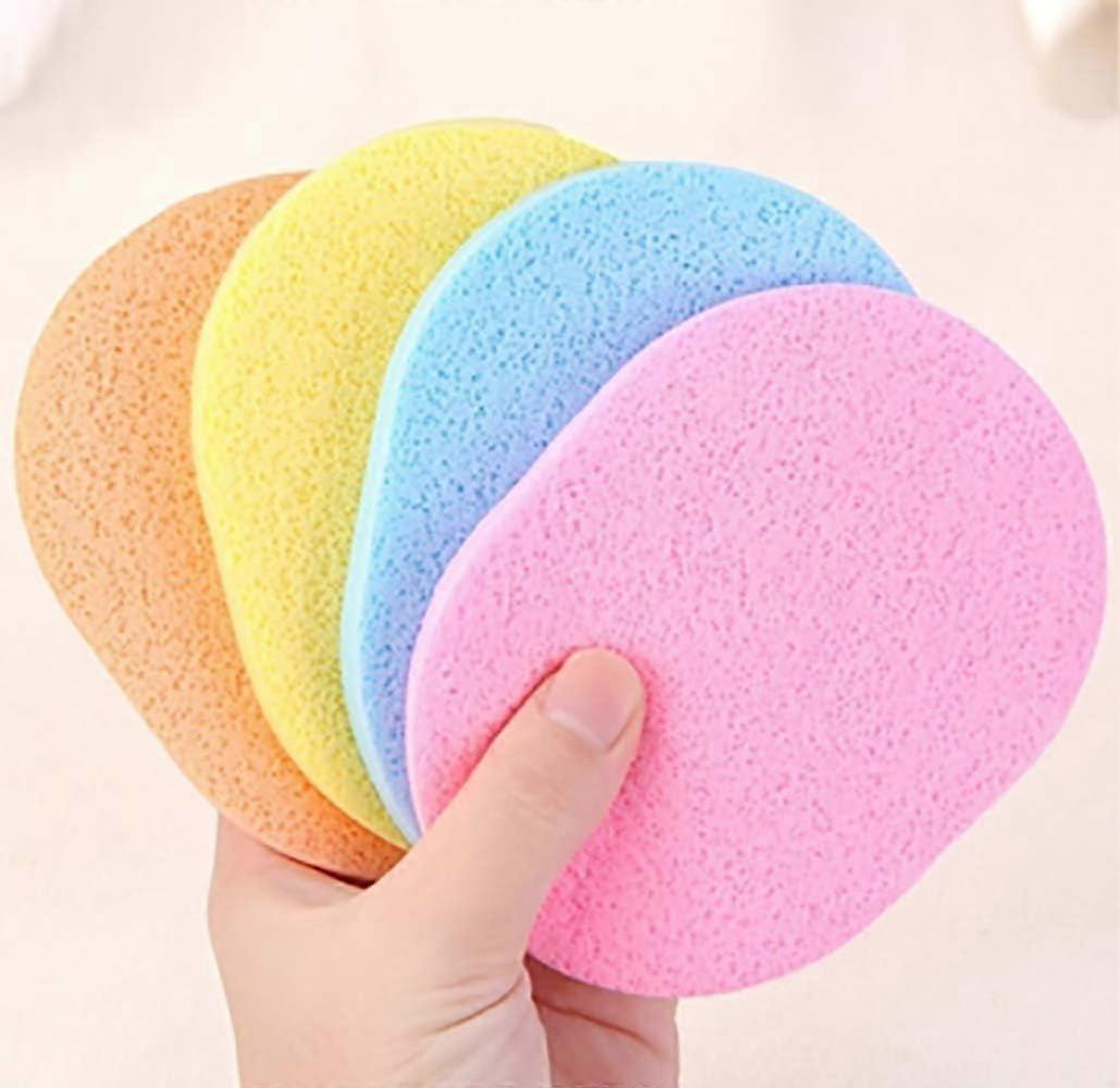 50 PCS Natural Cleansing Sponge,Cleansing Sponge,Thick Algae Bubble Sponge,Deep Facial Cleansing(Random Color)