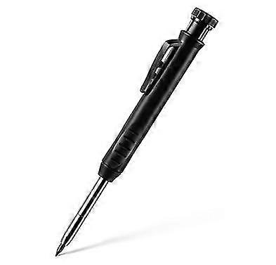 Solid Carpenter Pencil Set Built-In Sharpener With 6 Refill Leads Mechanical Pencil