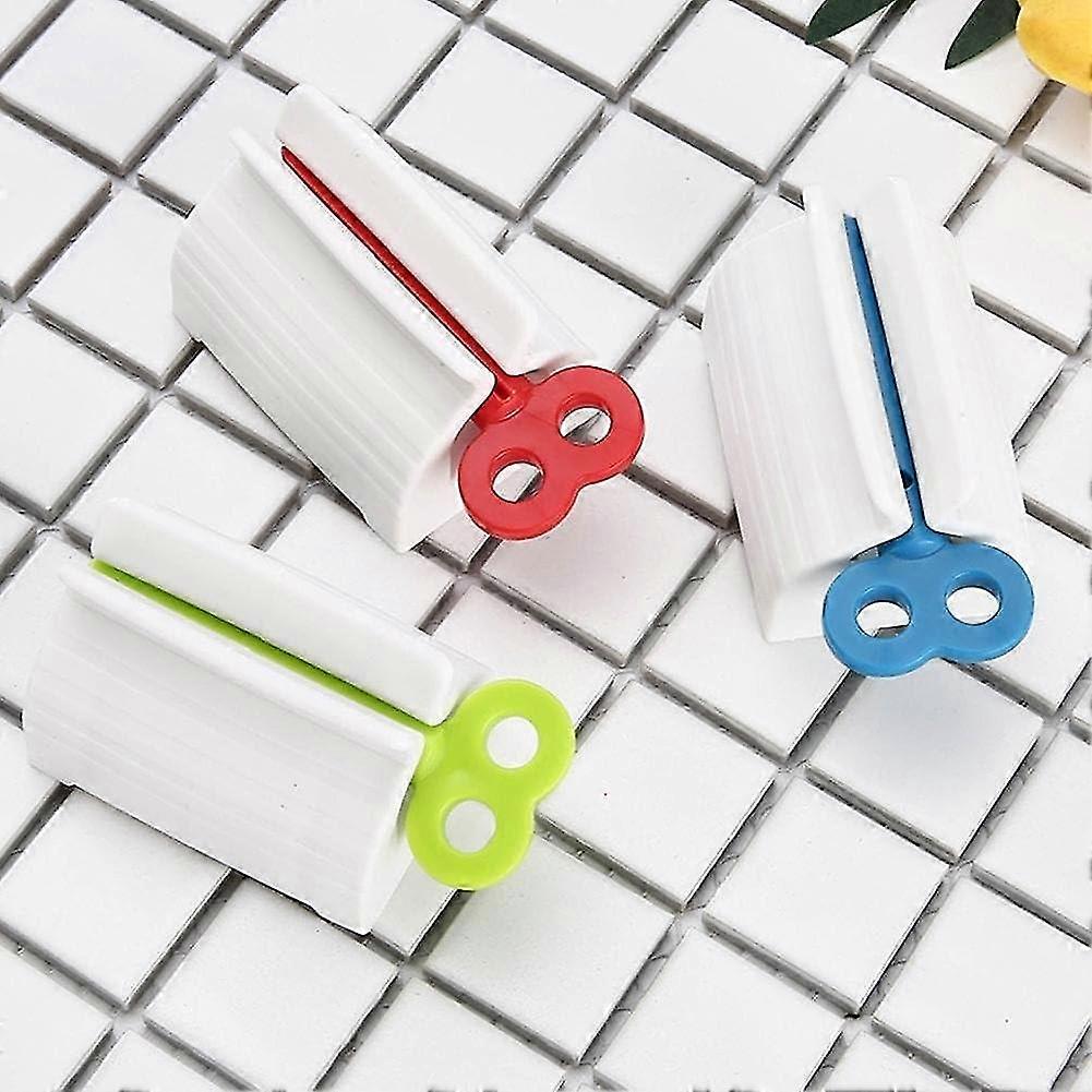 Toothbrush Holder Random Color Rolling Toothpaste Tube Squeezer Holder Toothpaste Dispenser Random C