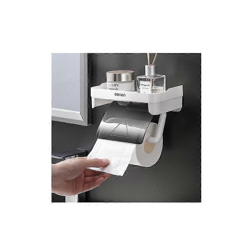 Multi-function Toilet Paper Holder Rack ,wall Mount Roll Paper Storage Rack,bathroom Rack Shelves