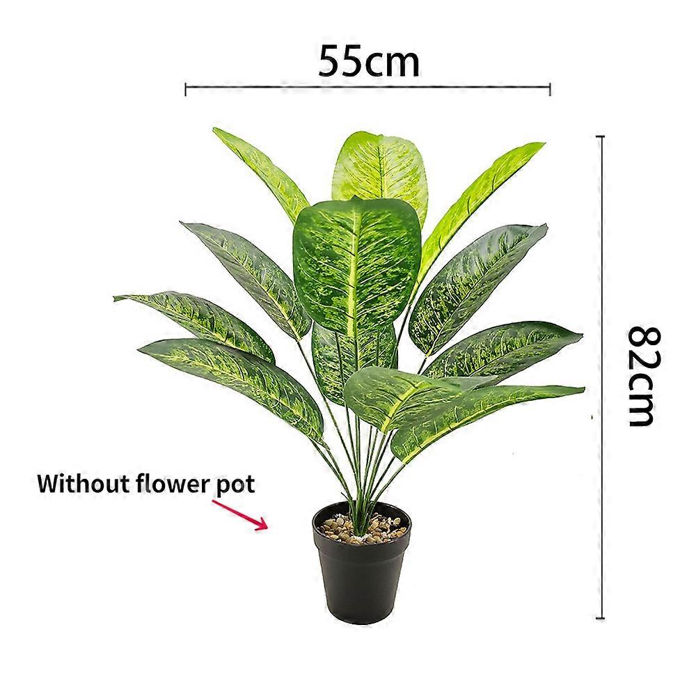 12 Head Artificial Leaf Plants Large Artificial Banana Tree Fake Tree Leaves Bonsai Flower Garden Home Living Room Decoration