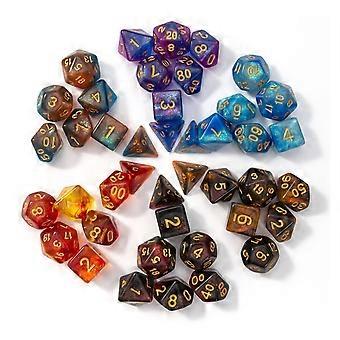 42pcs Polyhedral Dice D20 D12 D10 D8 D6 D4 16mm Acrylic Dice Set for Dungeons and Dragons DND Dice RPG MTG Table Games Double Color