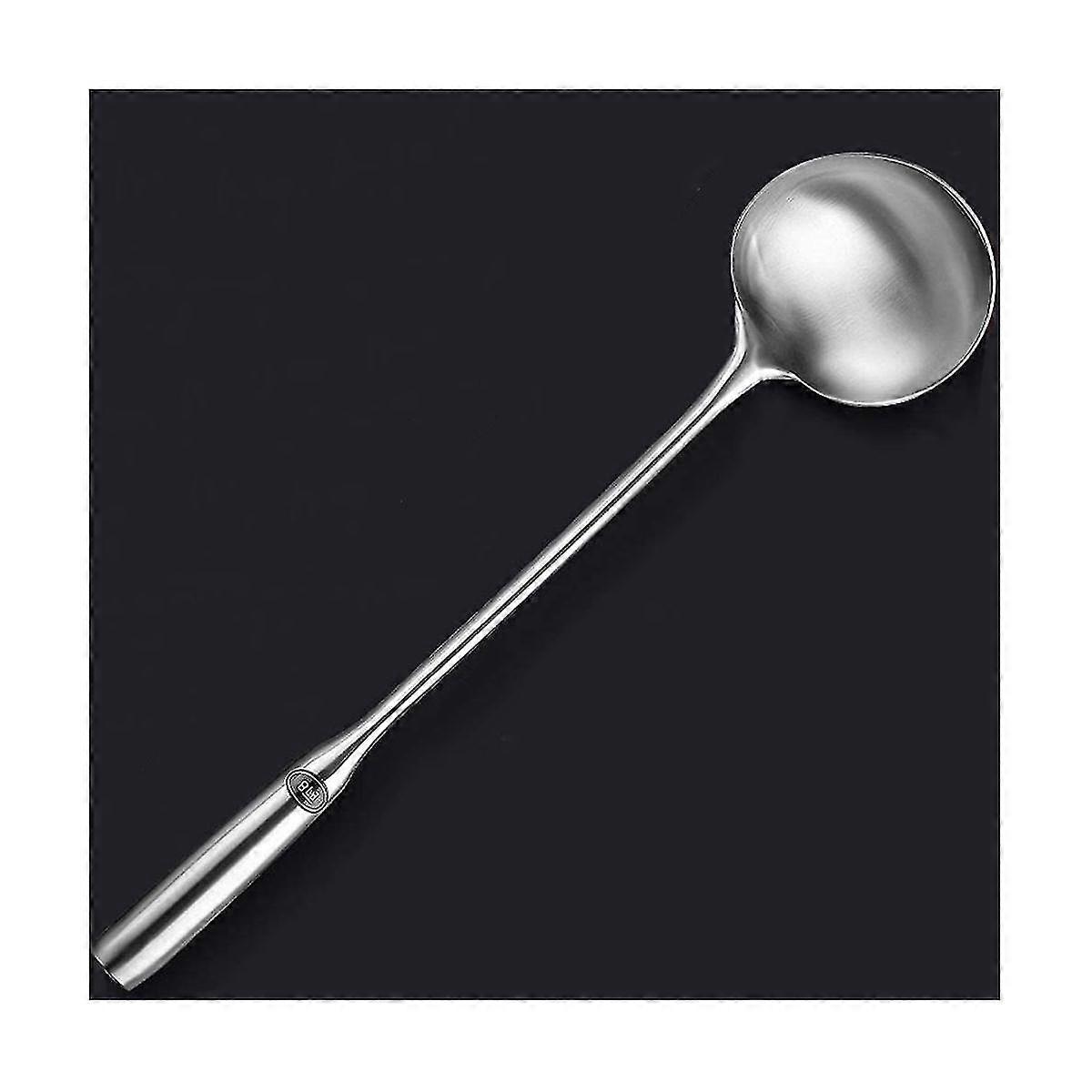 Soup Ladle, Wok Spatula,the Longer Handle Shovel Spoon Rustproof, Heat Resistance, Integral Forming Durable Stainless