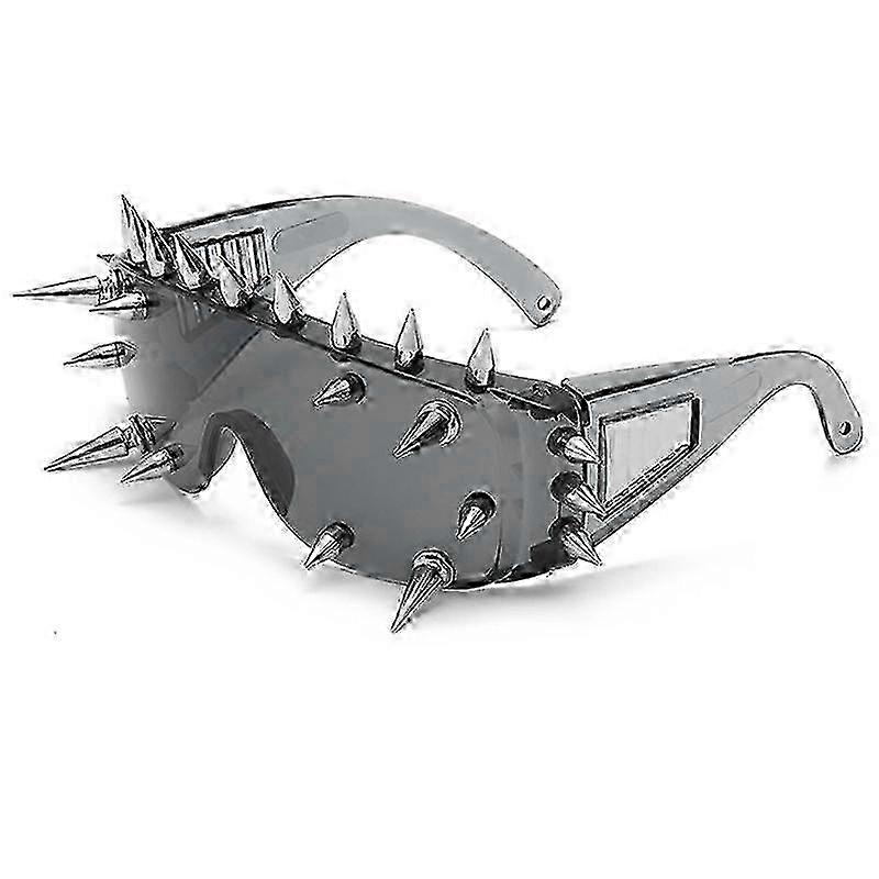 Punk Rocker Large Shield Spike Novelty Club Sunglasses