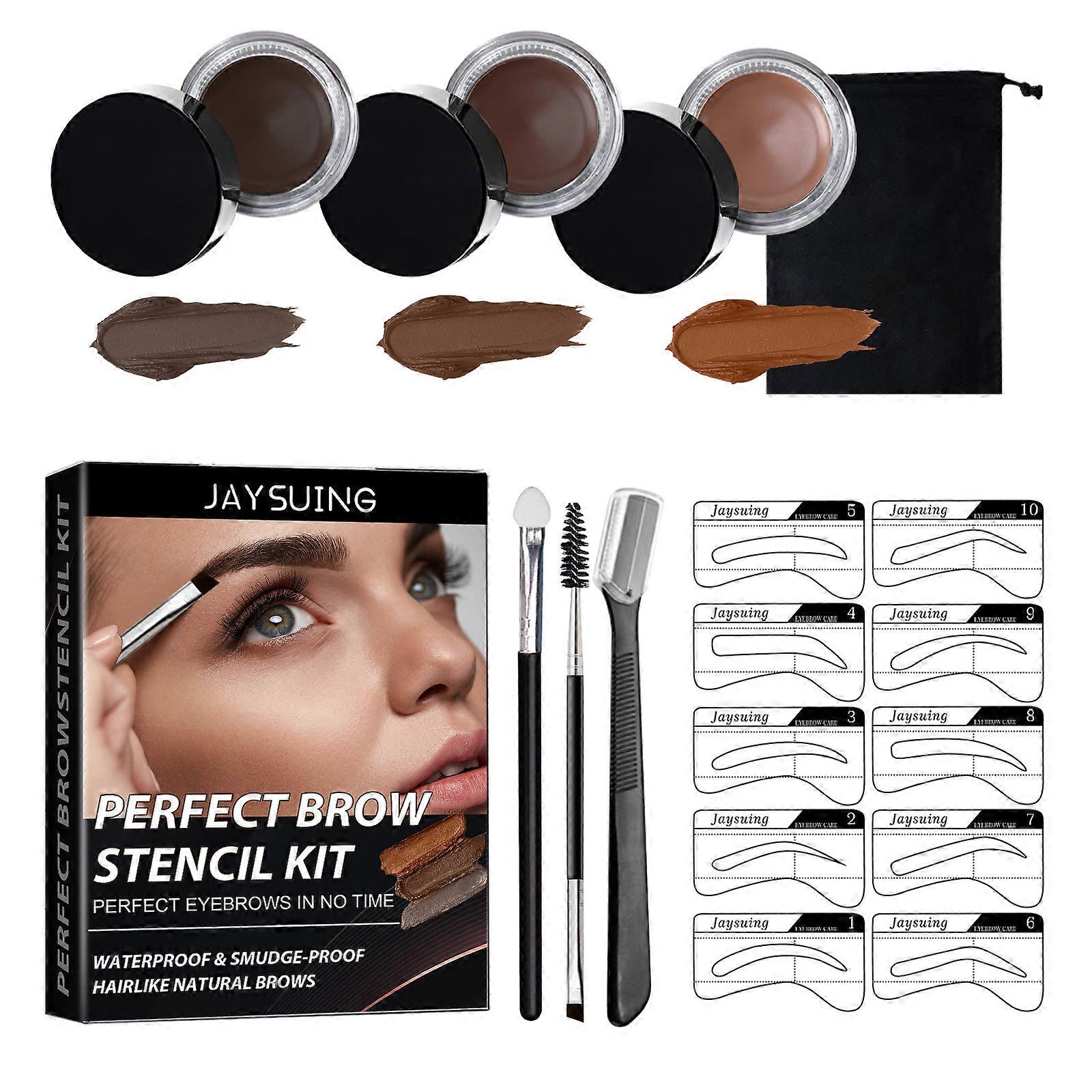 Waterproof Eyebrow Cream with Brush Kit Quick-drying Eyebrows Enhancers