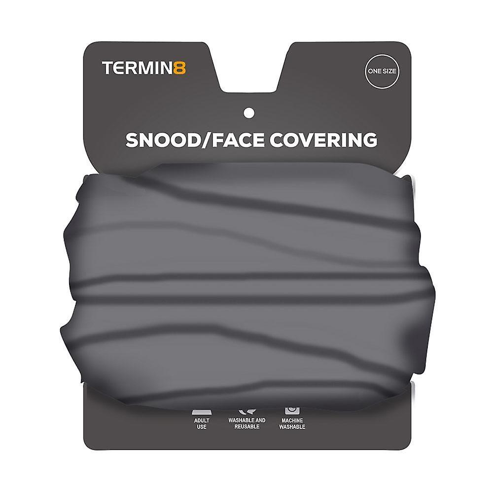 Termin8 Unisex Multifunctional Snood and Face Covering Mask, Dark Grey