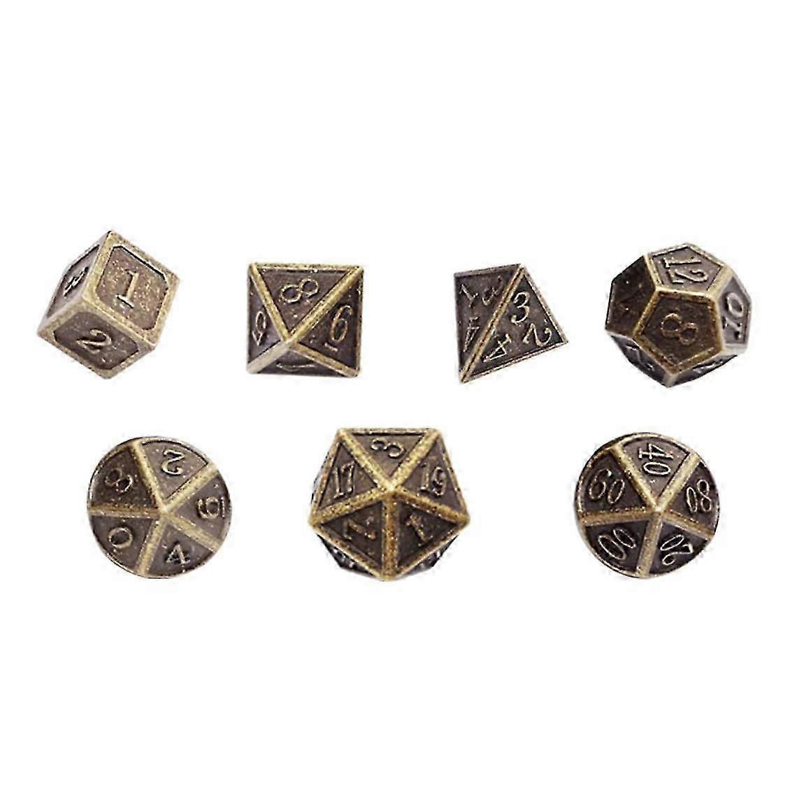DND Dice Set Metal Dice Set Metal Polyhedral Dice Set Dragon Metal Dice compatible with Games Role Playing Tabl