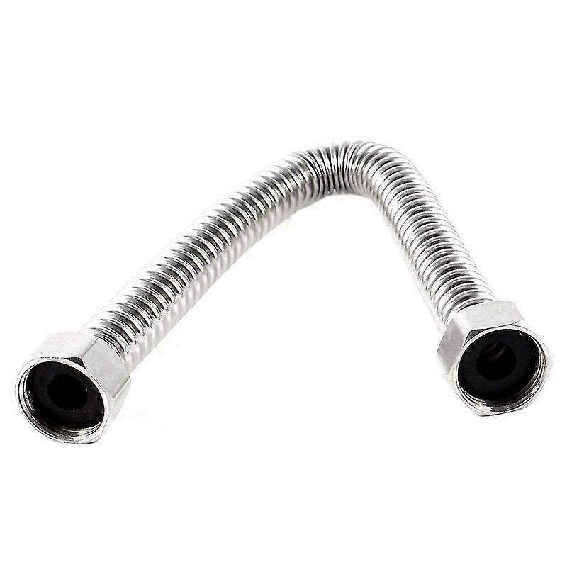 خرطوم دش الحمام المصنوع من الفولاذ المقاوم للصدأ مقاس 19 مم، خرطوم دش 30 سم فضي