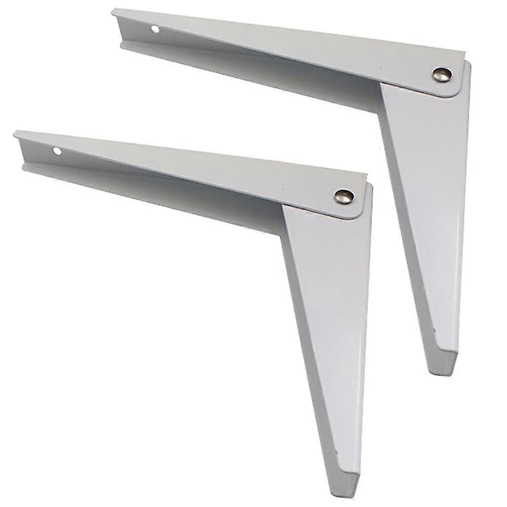 2pcs Folding Right Angle Shelf Brackets Wall Mounted Storage Rack Supports