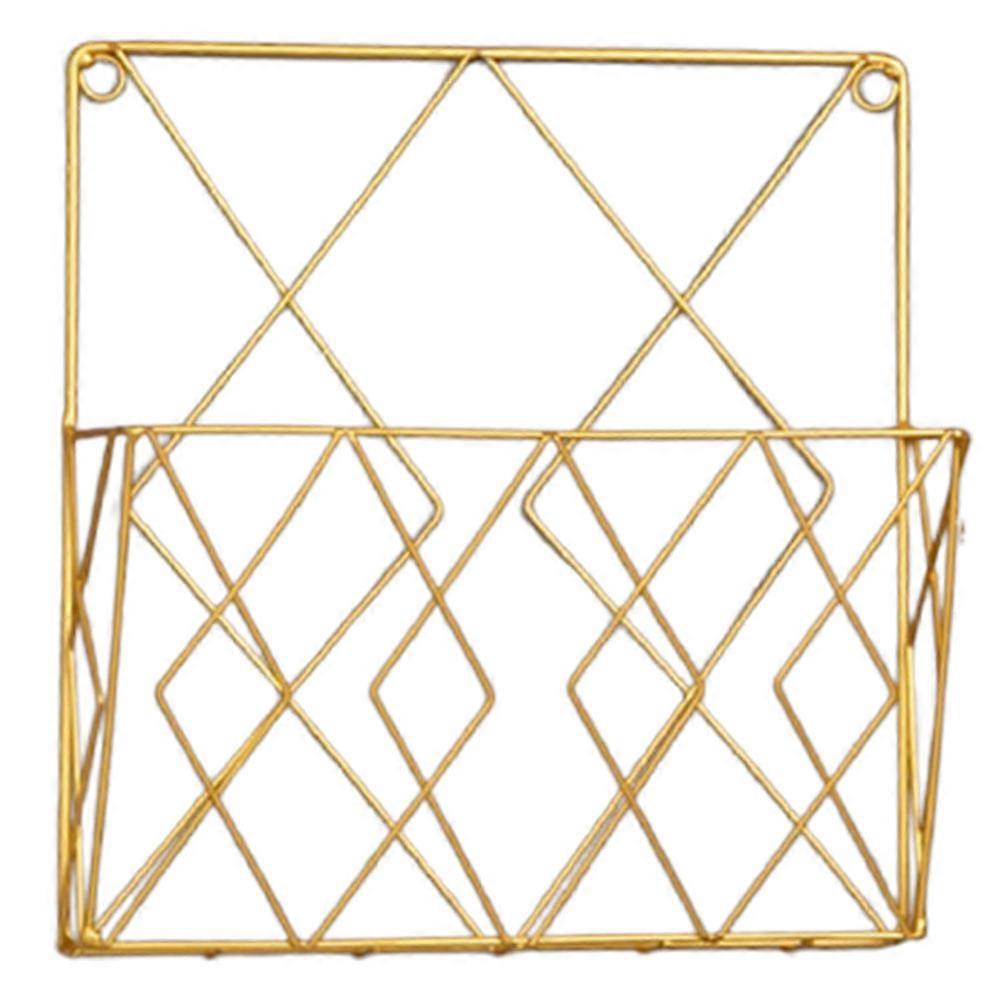 رف تخزين الكتب المثبت على الحائط حامل المجلة منظم الكتب الحديد مؤيد الكتاب الذهبي