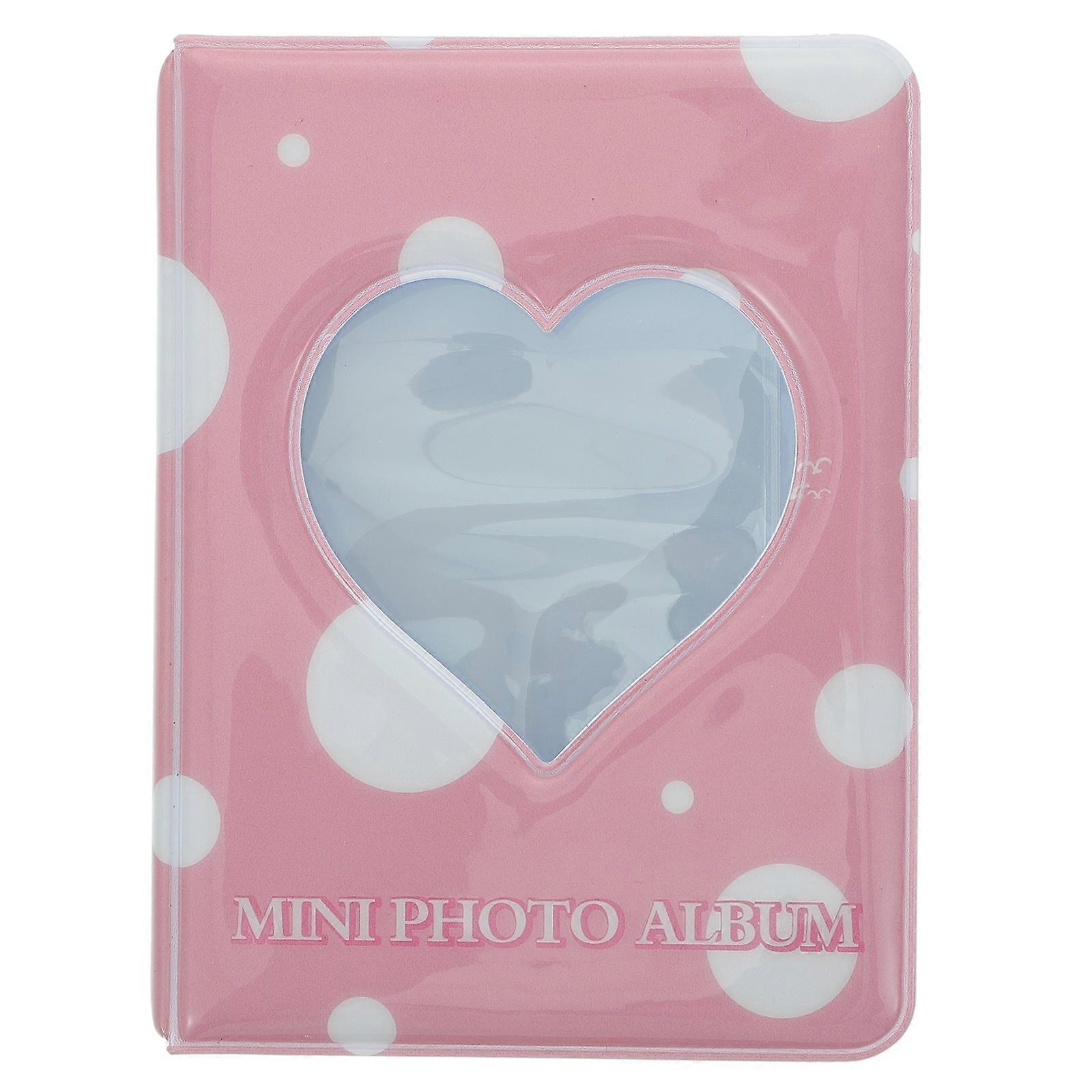 Mini Photo Album Hollow Heart Small Photo Album Picture Cards Album Holder