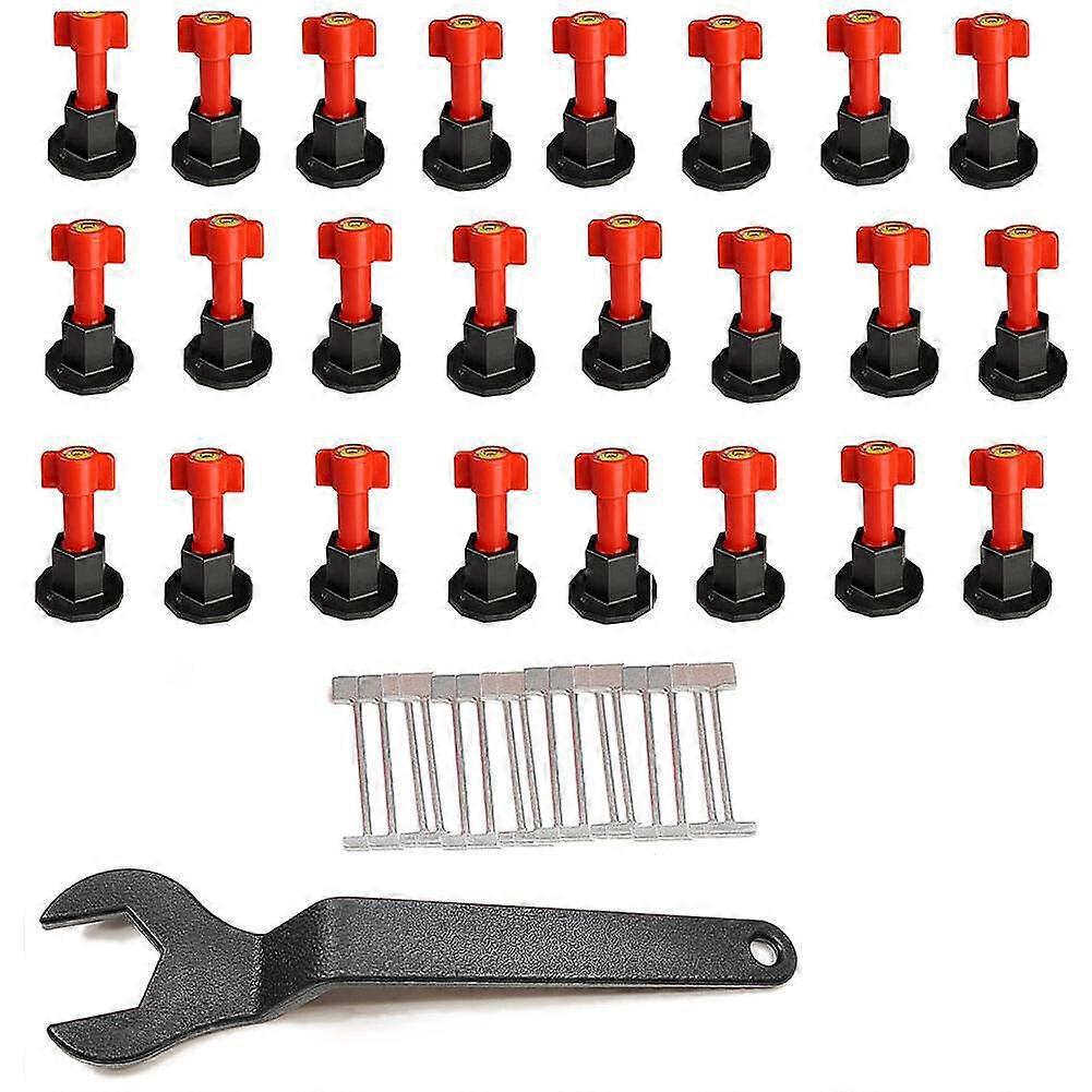 100% New Upgraded Reusable Tile Leveling System with Replaceable Needles and Wrench for Building Ceramics Floors Walls