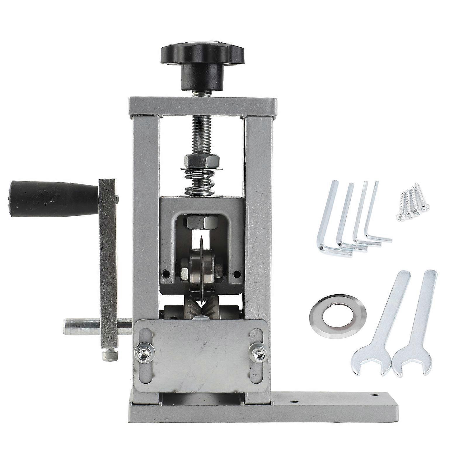 TICFOX Manual Drill Powered Wire Stripper Machine Stripping with Hand Crank Aluminum Frame Wire Peeler