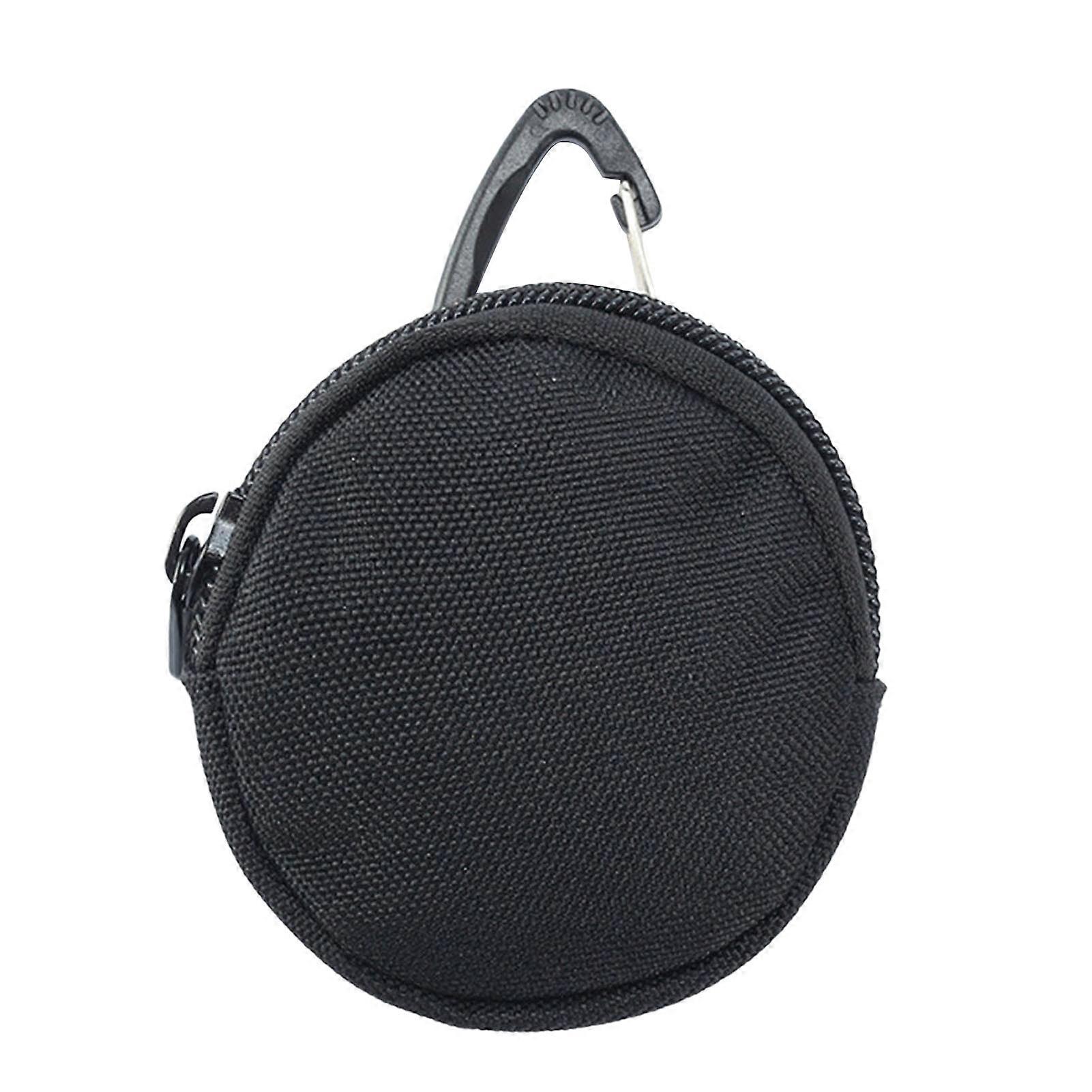 QingHai Unisex Coin Purse Smooth Zipper Small Size Multifunctional Round Lightweight Keychain Pocket for Outdoor