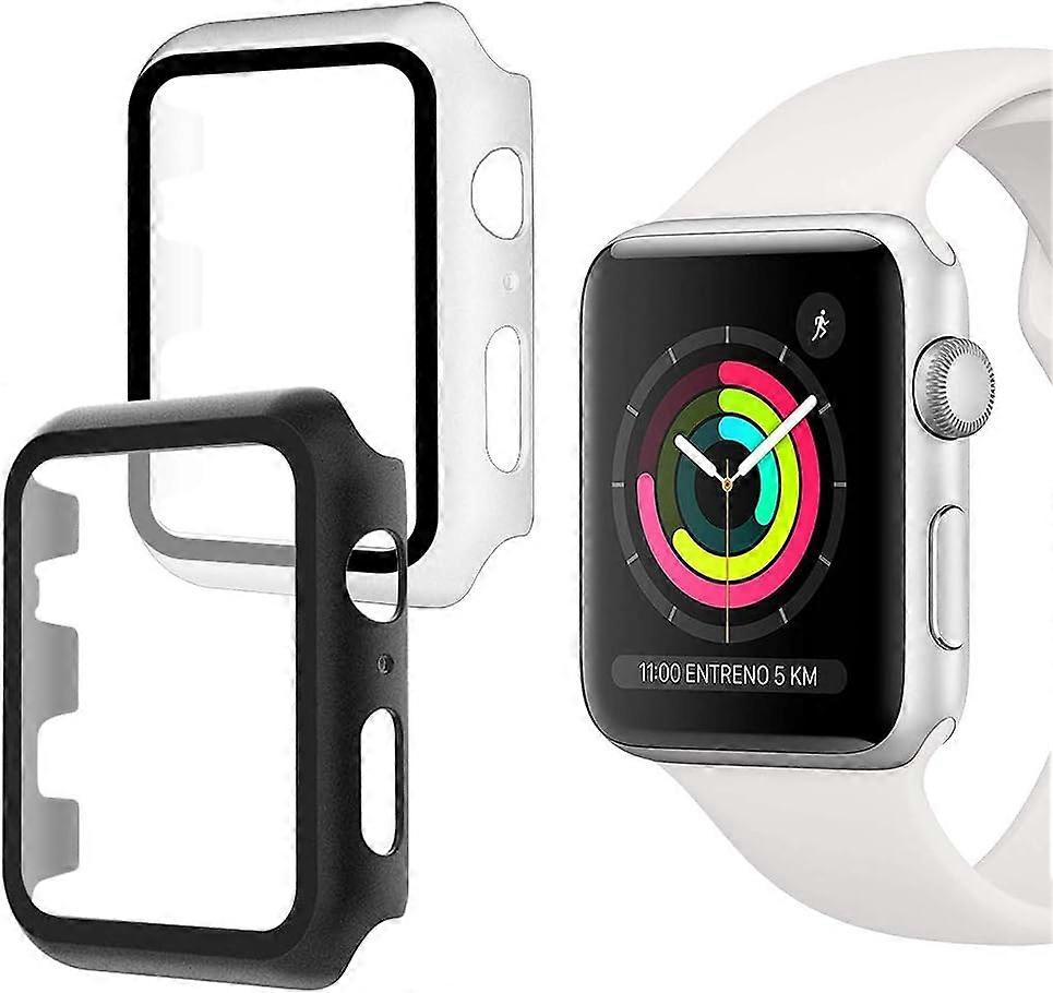 Protective iWatch Case Set - 2 Piece Hard Case with Tempered Glass for Series 6/SE/5/4 - Ultimate Protection and Style for Your Device